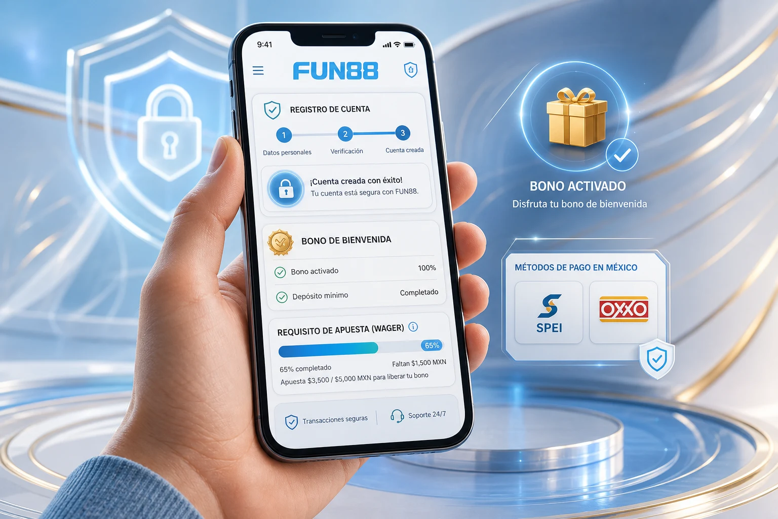 Sección de bonos en Fun88